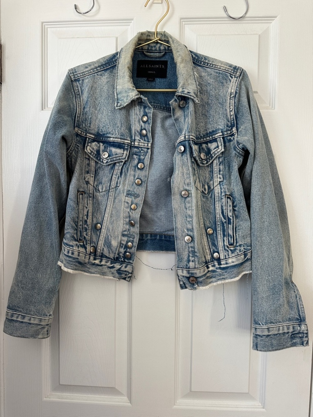 All Saints Cropped Denim Jacket - Women's Jean Jacket